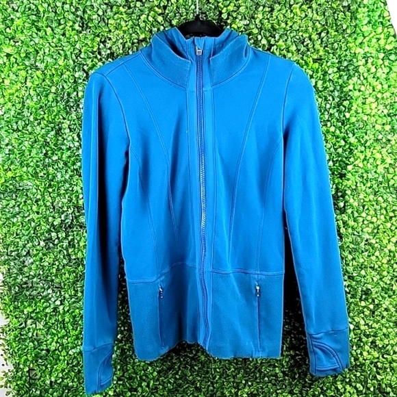 Athleta Womens Full Zip Hooded  Lightweight Jacket Blue Size Extra Small - Picture 2 of 11